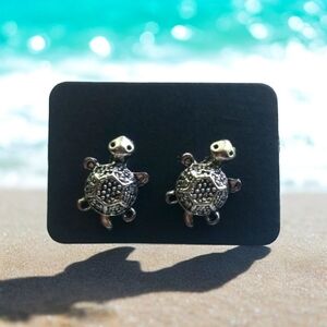 3 for $15 Silver Turtle Stud Earrings